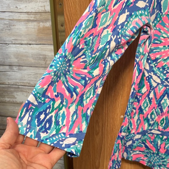 Lilly Pulitzer Pink and Blue Floral Blouse - Picture 3 of 7
